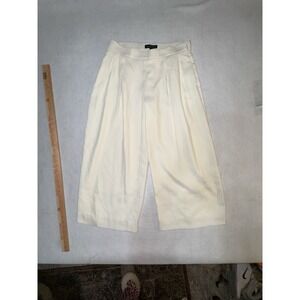 Banana Republic Wide Leg RN 54023 High Rise Lined Trouser Pants Ivory Women's 4